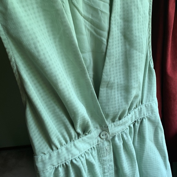 Urban Outfitters Mint checkered deep V romper XS - Picture 2 of 9